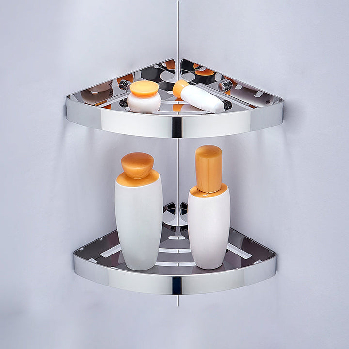 Lisslune | Silver/black Bathroom accessory set Modern 1/2/3 - Piece Bathroom shelf