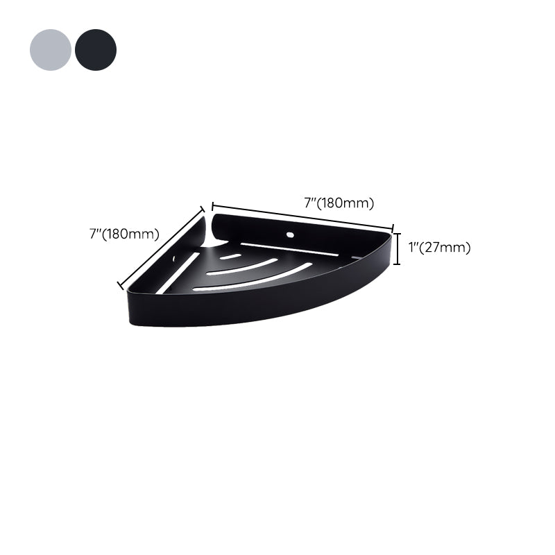 Lisslune | Silver/black Bathroom accessory set Modern 1/2/3 - Piece Bathroom shelf