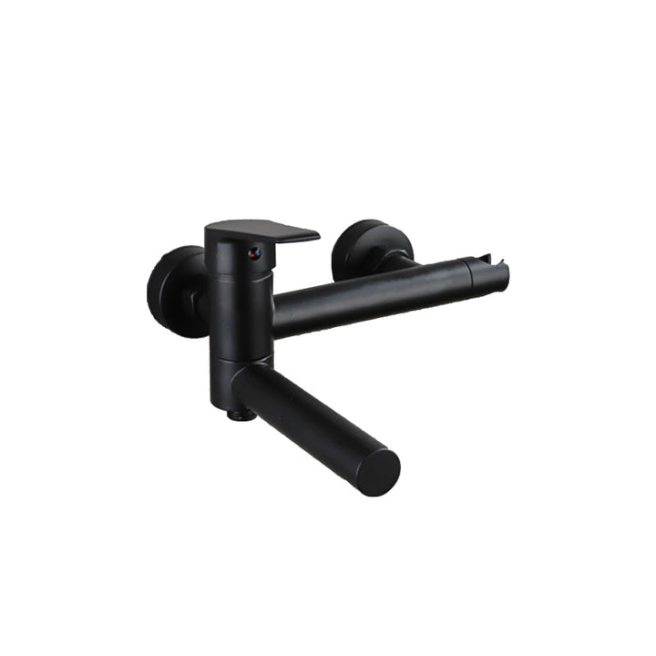 Lisslune | Lever Handle Bathtub Faucet Wall Mount Shower Hose Swivel Spout Bathtub Filling with Hand Shower