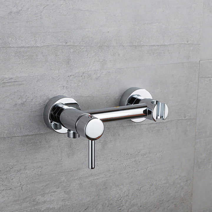 Lisslune | Lever Handle Bathtub Faucet Wall Mount Shower Hose Swivel Spout Bathtub Filling with Hand Shower