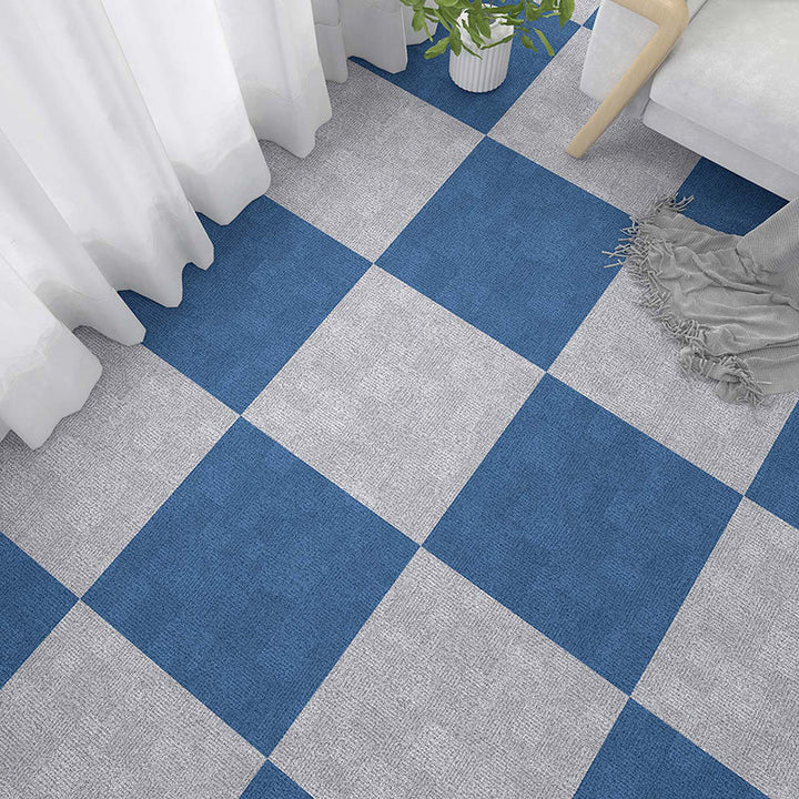Lisslune | Rectangular Plastic Floor Waterproof Fabric Look Floor Tiles