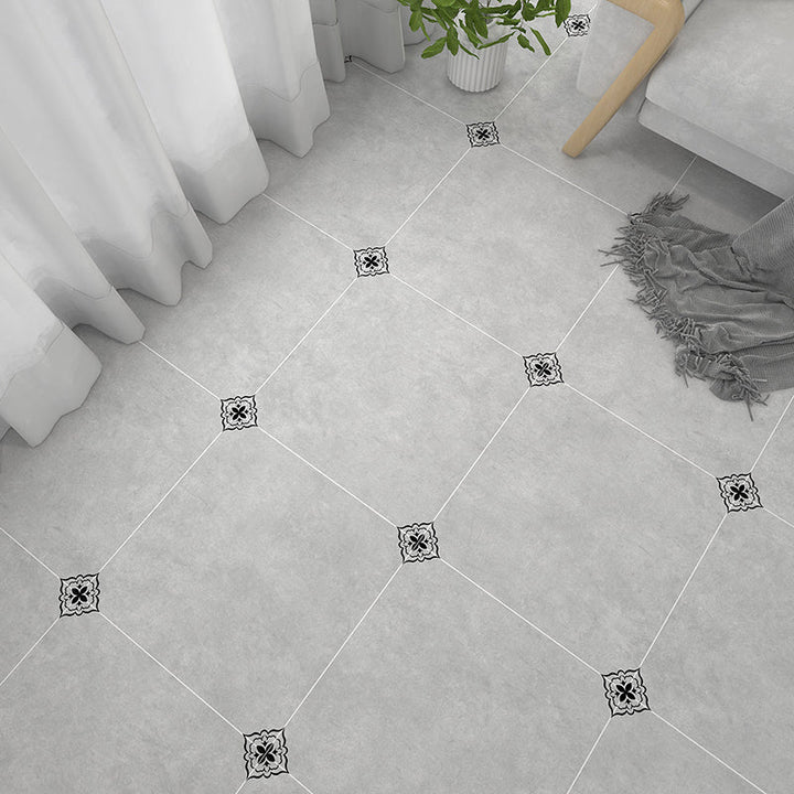 Lisslune | Rectangular Plastic Floor Waterproof Fabric Look Floor Tiles