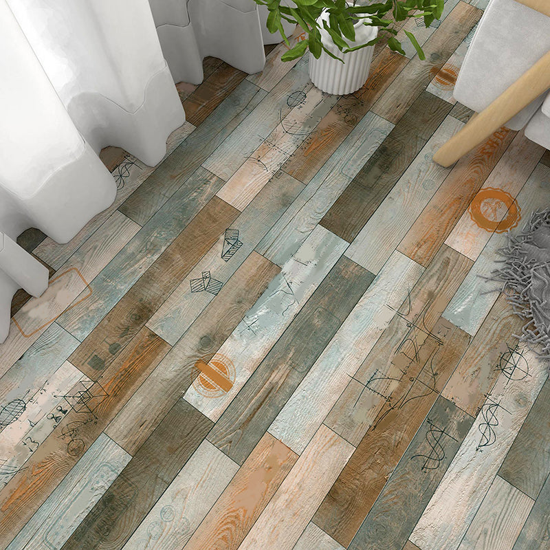 Lisslune | Rectangular Plastic Floor Waterproof Fabric Look Floor Tiles