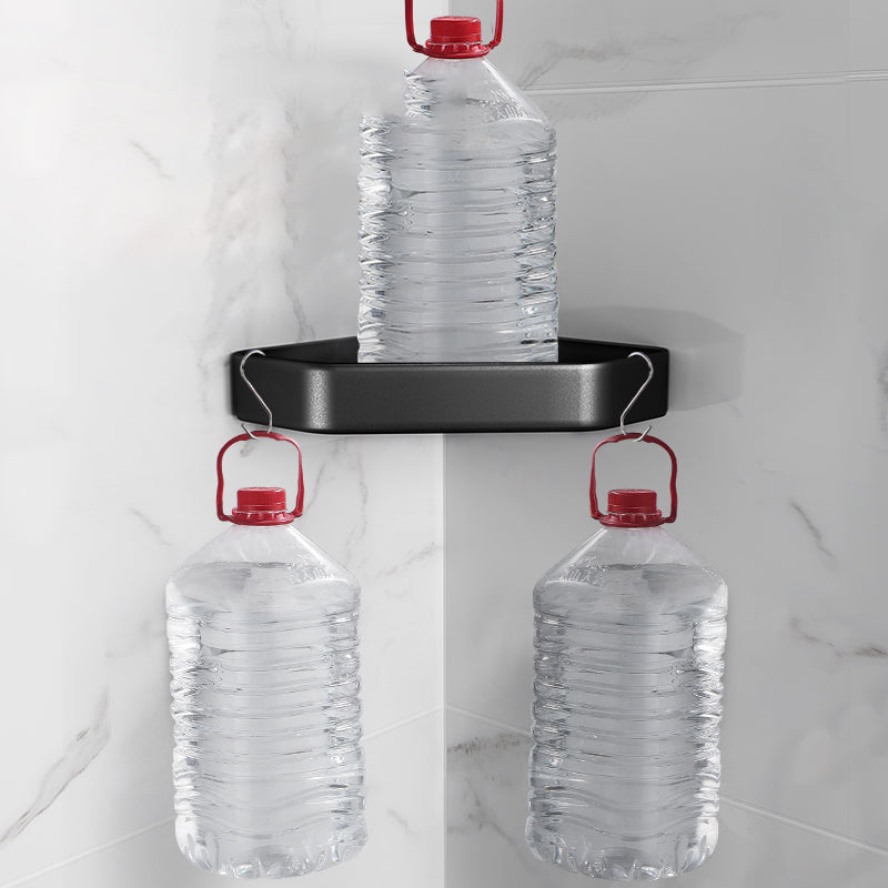 Lisslune | Matt black bathroom accessories set Modern anti-rust 1/2/3-piece bathroom shelf
