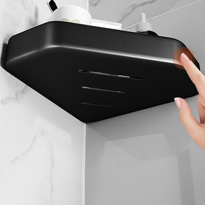Lisslune | Matt black bathroom accessories set Modern anti-rust 1/2/3-piece bathroom shelf