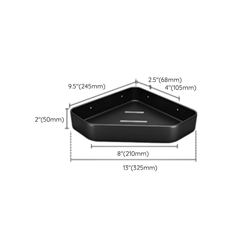 Lisslune | Matt black bathroom accessories set Modern anti-rust 1/2/3-piece bathroom shelf