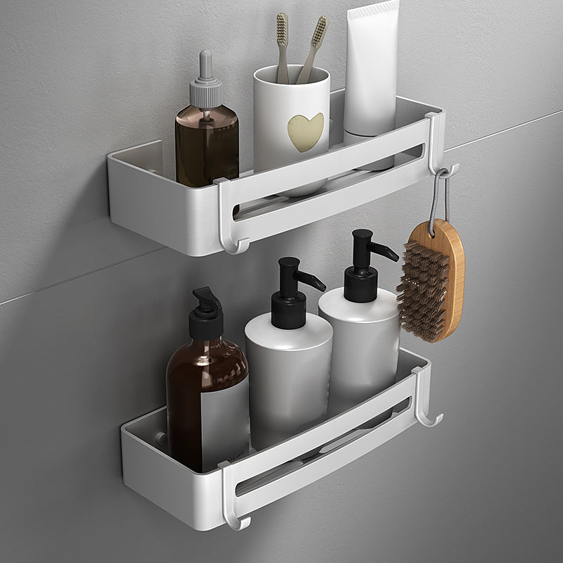 Lisslune | Silver Bathroom Accessory Set Modern Anti-Rust 1/2/3 -piece Bath Shelf