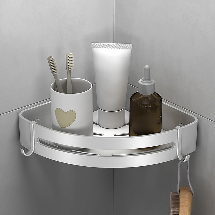 Lisslune | Silver Bathroom Accessory Set Modern Anti-Rust 1/2/3 -piece Bath Shelf