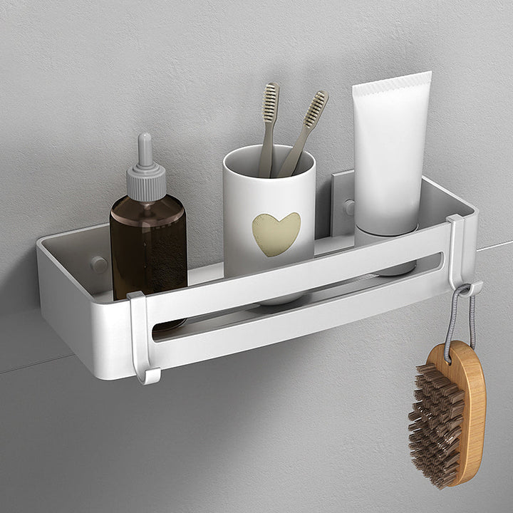 Lisslune | Silver Bathroom Accessory Set Modern Anti-Rust 1/2/3 -piece Bath Shelf