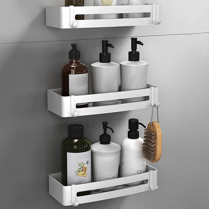 Lisslune | Silver Bathroom Accessory Set Modern Anti-Rust 1/2/3 -piece Bath Shelf