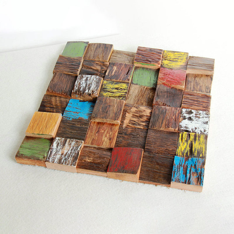 Lisslune | Wall cladding wood shiplap mosaic modern interior wall cladding