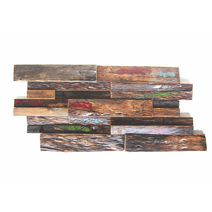 Lisslune | Wall cladding wood shiplap mosaic modern interior wall cladding