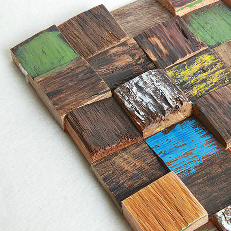 Lisslune | Wall cladding wood shiplap mosaic modern interior wall cladding