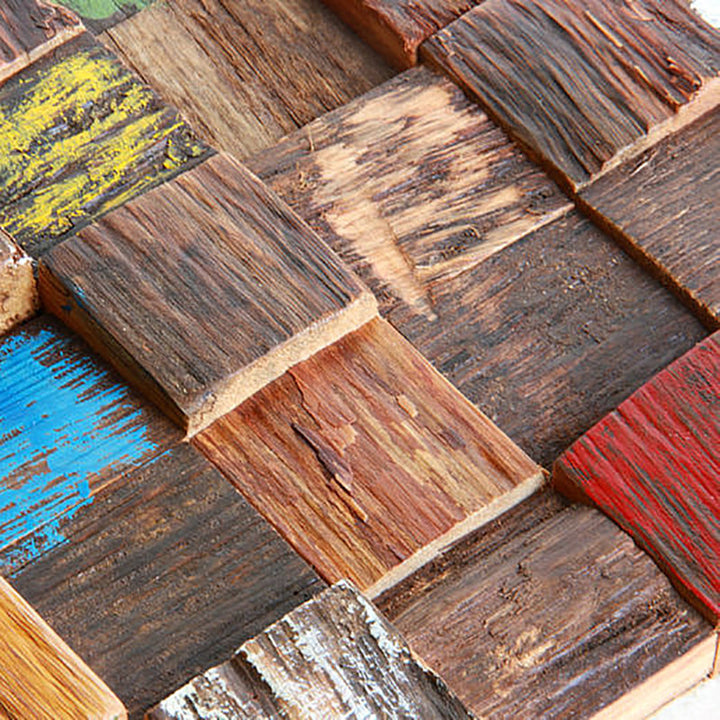 Lisslune | Wall cladding wood shiplap mosaic modern interior wall cladding