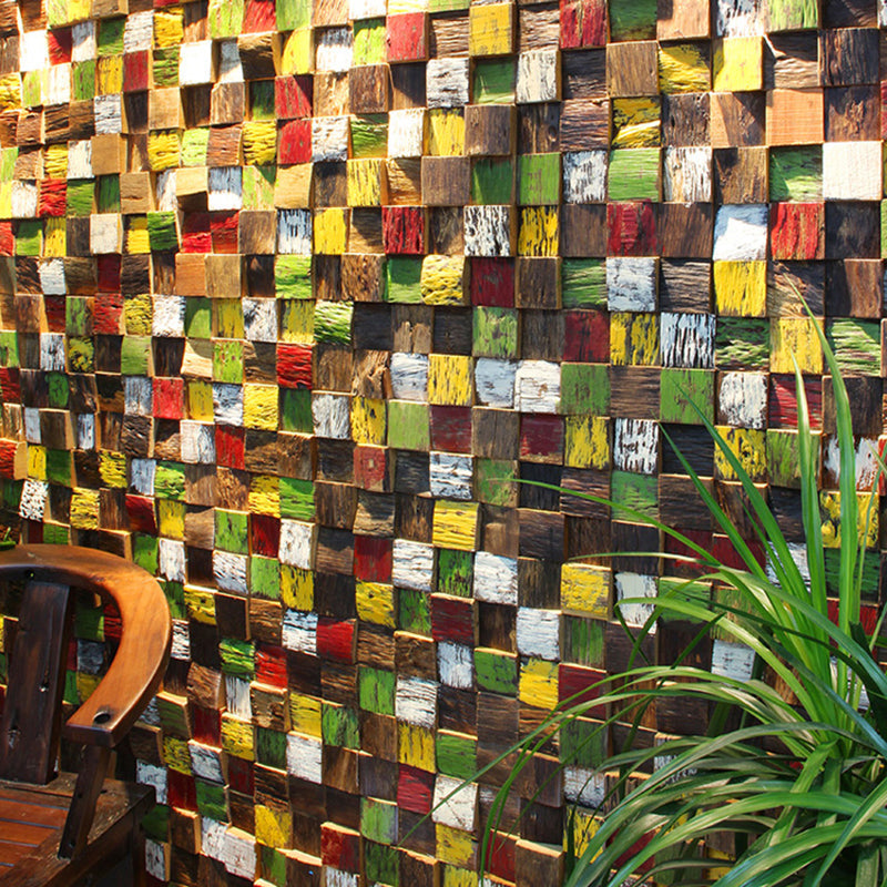 Lisslune | Wall cladding wood shiplap mosaic modern interior wall cladding