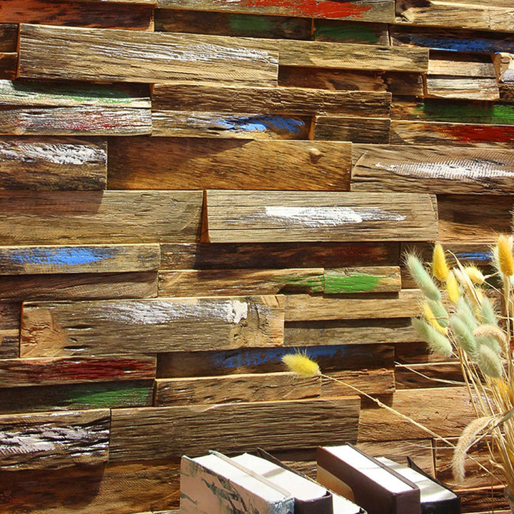 Lisslune | Wall cladding wood shiplap mosaic modern interior wall cladding