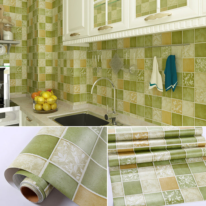 Lisslune | Mosaic tiles removing and sticking tile roll kitchen waterproof splashback wall tiles