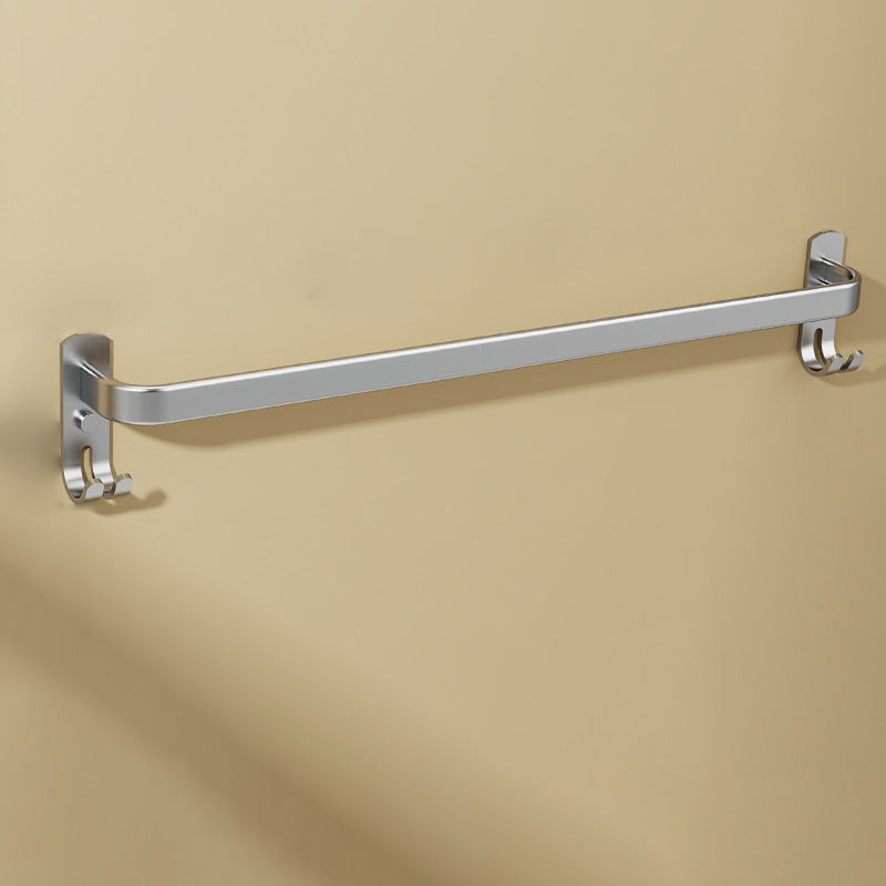 Lisslune | Minimalism Gray Bathroom Accessories Set Contemporary Style Aluminum Towel Holder