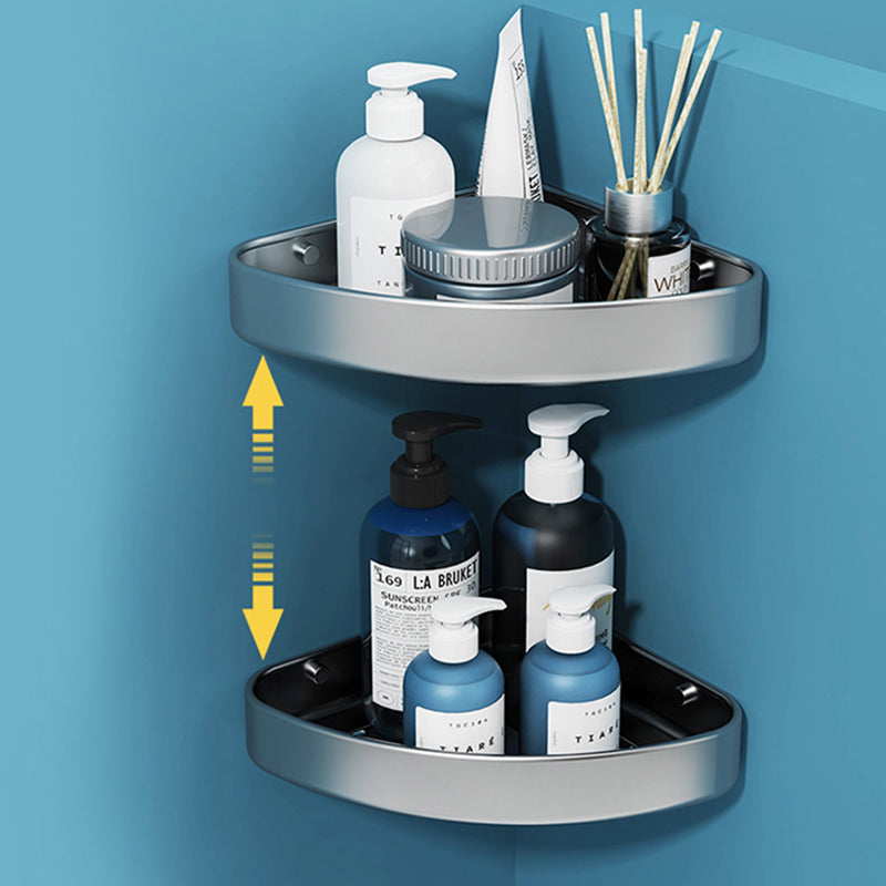 Lisslune | Minimalism Gray Bathroom Accessories Set Contemporary Style Aluminum Towel Holder