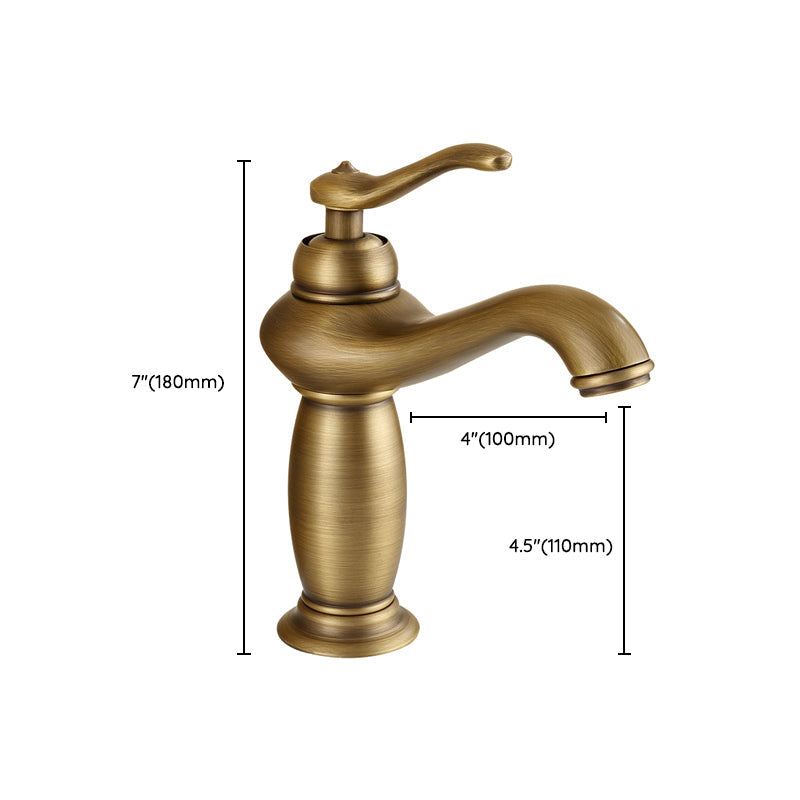 Lisslune | Brass Bathroom Vessel Basin Faucet Single Lever Handle Round Basin Faucet with Water Hose