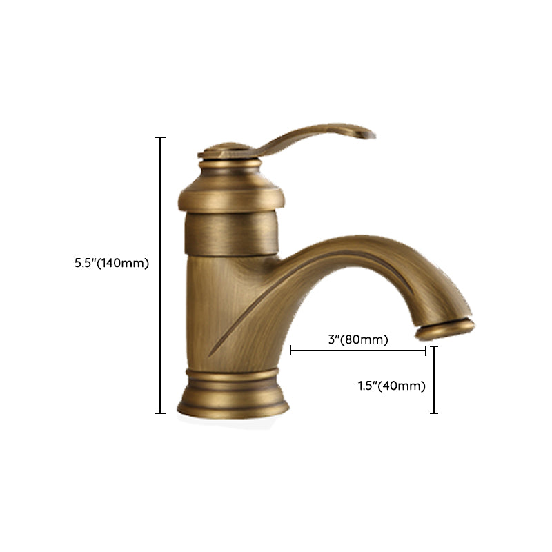Lisslune | Brass Bathroom Vessel Basin Faucet Single Lever Handle Round Basin Faucet with Water Hose