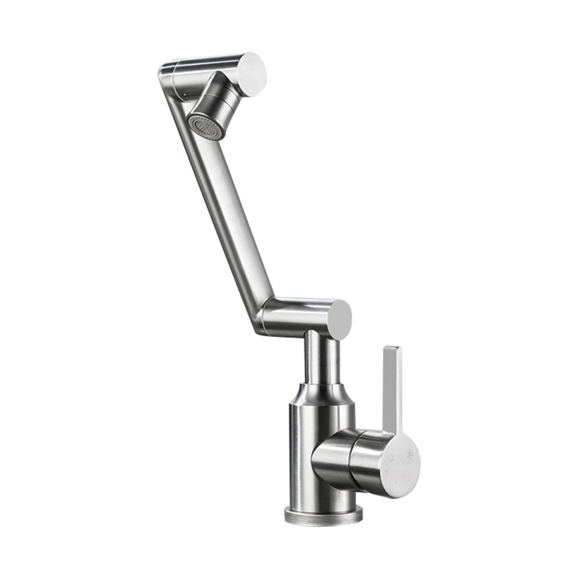 Lisslune | Swivel spout vessel sink faucet stainless steel lever handle sink faucet with water hose