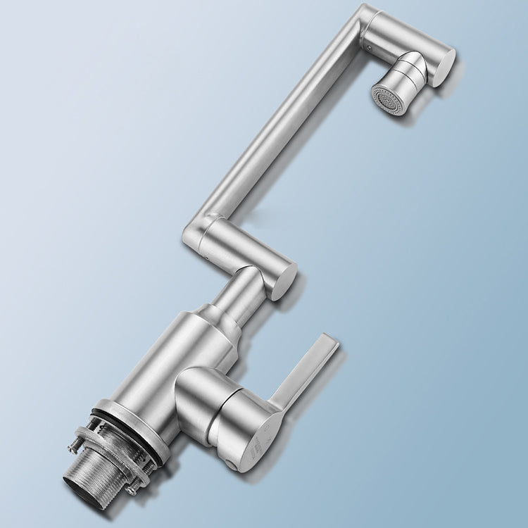 Lisslune | Swivel spout vessel sink faucet stainless steel lever handle sink faucet with water hose