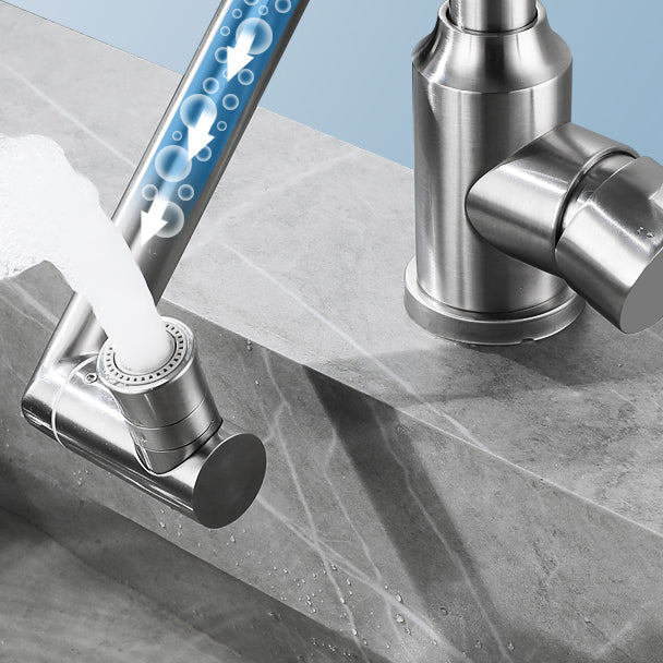 Lisslune | Swivel spout vessel sink faucet stainless steel lever handle sink faucet with water hose