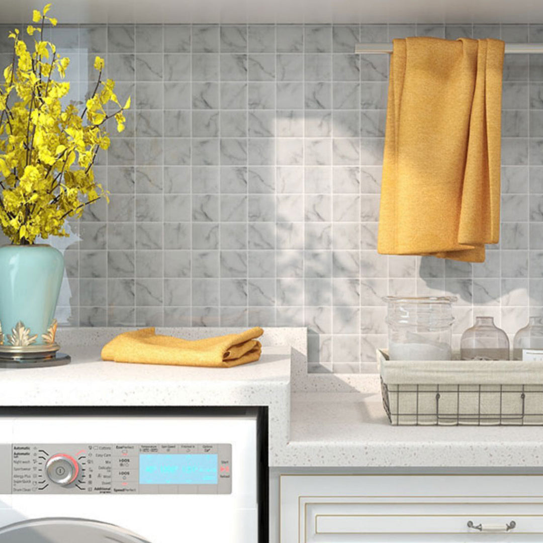 Lisslune | Modern Wallpaper Peel and Stick Backsplash Tile PVC Peel and Stick Tile for the Bathroom