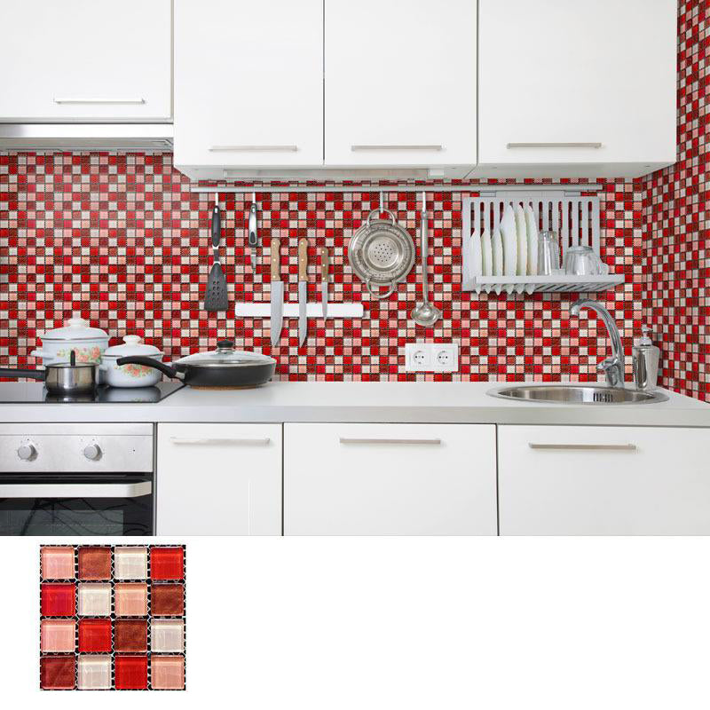 Lisslune | Pattern Color Stone Peel and Stick Mosaic Tile Peel and Stick Tiles Set of 20