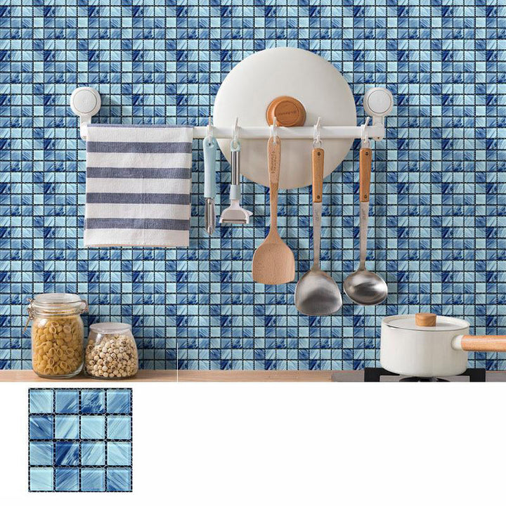 Lisslune | Pattern Color Stone Peel and Stick Mosaic Tile Peel and Stick Tiles Set of 20