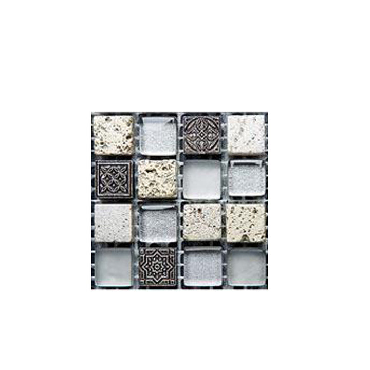 Lisslune | Pattern Color Stone Peel and Stick Mosaic Tile Peel and Stick Tiles Set of 20