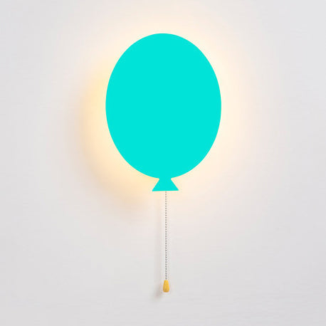 Skørter | Wooden Slim Panel Balloon Wall Lamp Cartoon LED Wall Sconces for Children's Room Kindergarten