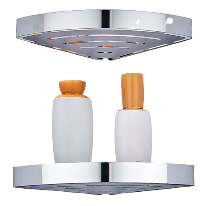 Lisslune | Silver/Black Bathroom Set Modern 1/2/3 Piece Anti-Rust Bathroom Shelf