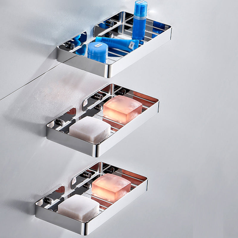 Lisslune | Silver/Black Bathroom Set Modern 1/2/3 Piece Anti-Rust Bathroom Shelf