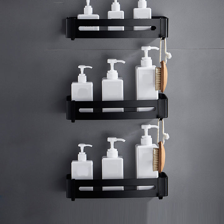 Lisslune | Black Bathroom Set Modern 1/2/3 - Piece Anti-Rust Bathroom Rack