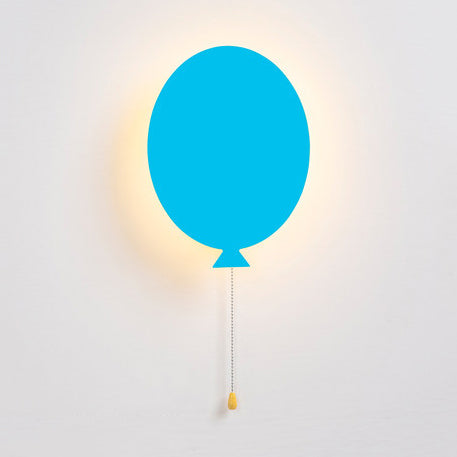 Skørter | Wooden Slim Panel Balloon Wall Lamp Cartoon LED Wall Sconces for Children's Room Kindergarten