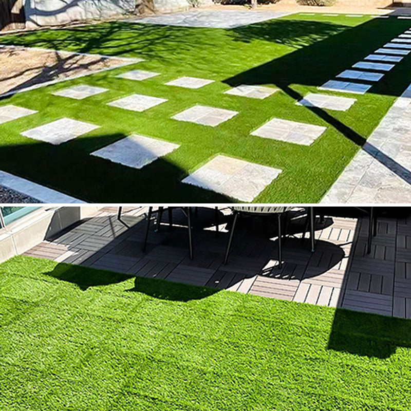 Lisslune | Outdoor Deck tiles with striped detail composite snap parts wood deck tiles