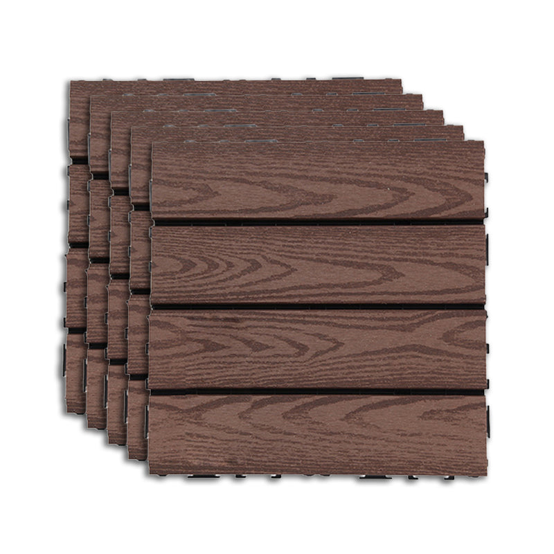 Lisslune | Outdoor Deck tiles with striped detail composite snap parts wood deck tiles