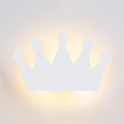 Skørter | Beautiful Cartoon Crown Wall Lamp Wood Energy-Saving LED Wall Light for Children's Room