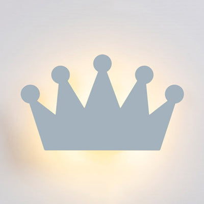 Skørter | Beautiful Cartoon Crown Wall Lamp Wood Energy-Saving LED Wall Light for Children's Room