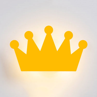 Skørter | Beautiful Cartoon Crown Wall Lamp Wood Energy-Saving LED Wall Light for Children's Room