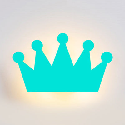 Skørter | Beautiful Cartoon Crown Wall Lamp Wood Energy-Saving LED Wall Light for Children's Room