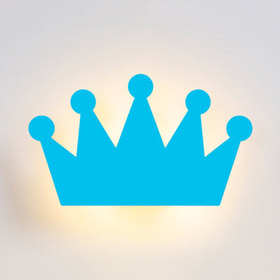 Skørter | Beautiful Cartoon Crown Wall Lamp Wood Energy-Saving LED Wall Light for Children's Room