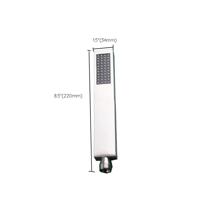 Lisslune | Simple Rectangle Shower Head 304 Stainless Steel Hand Shower
