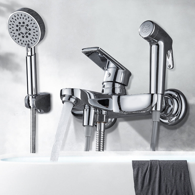 Lisslune | Popular Bathtub Filler Wall-Mounted Lever Handle Fixed Bathtub Faucet Trim