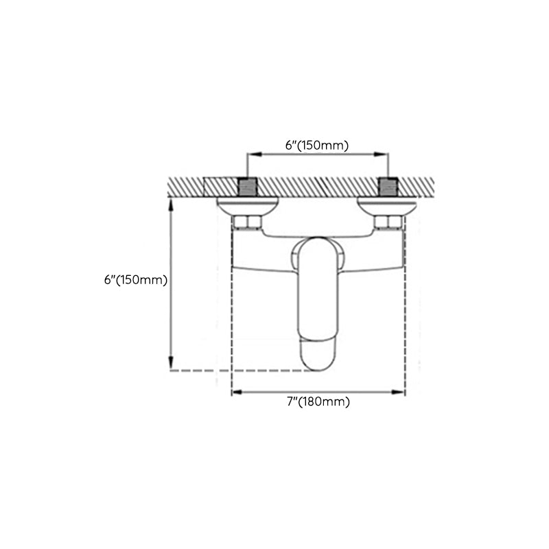 Lisslune | Tradition Fixed Bathtub Mixer Wall Mount Lever Handle Bathtub Mixer