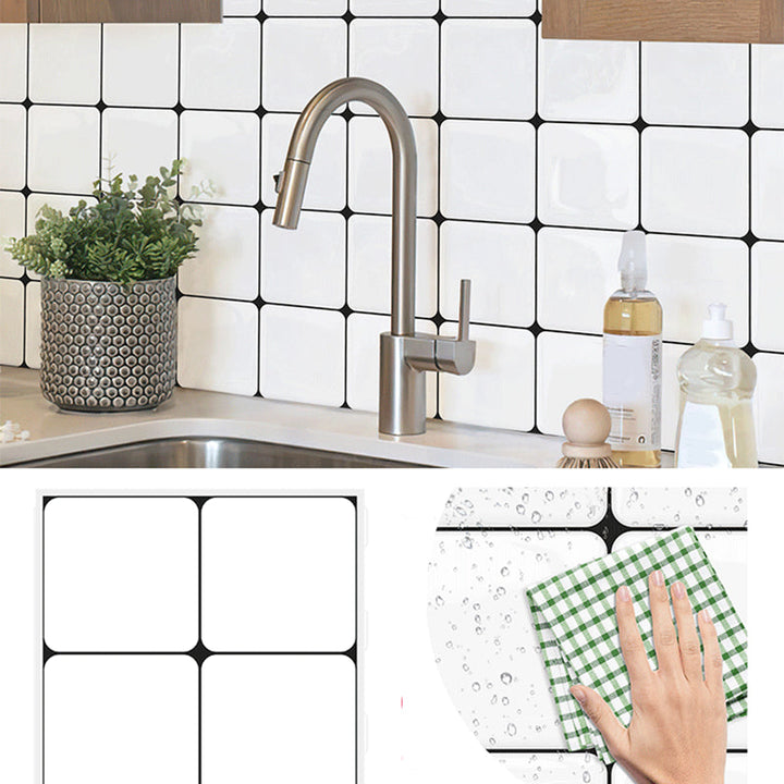 Lisslune | Quadrat Peel and Stick Back Wall Tile PVC Peel and Stick Tile for the Kitchen