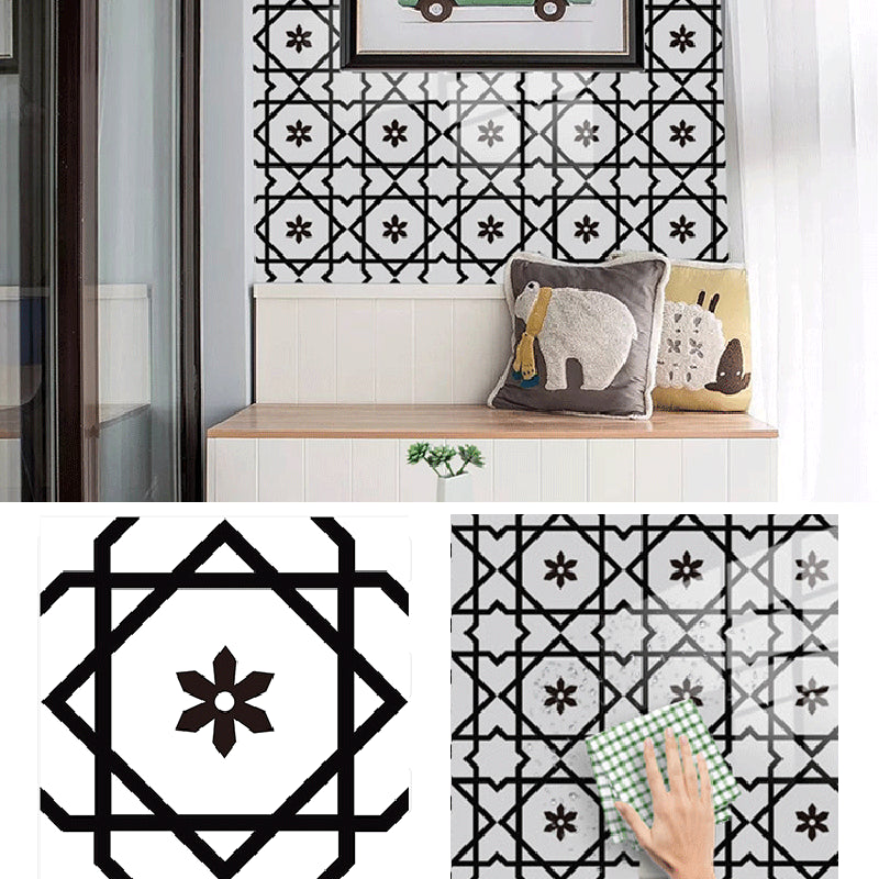 Lisslune | Quadrat Peel and Stick Back Wall Tile PVC Peel and Stick Tile for the Kitchen