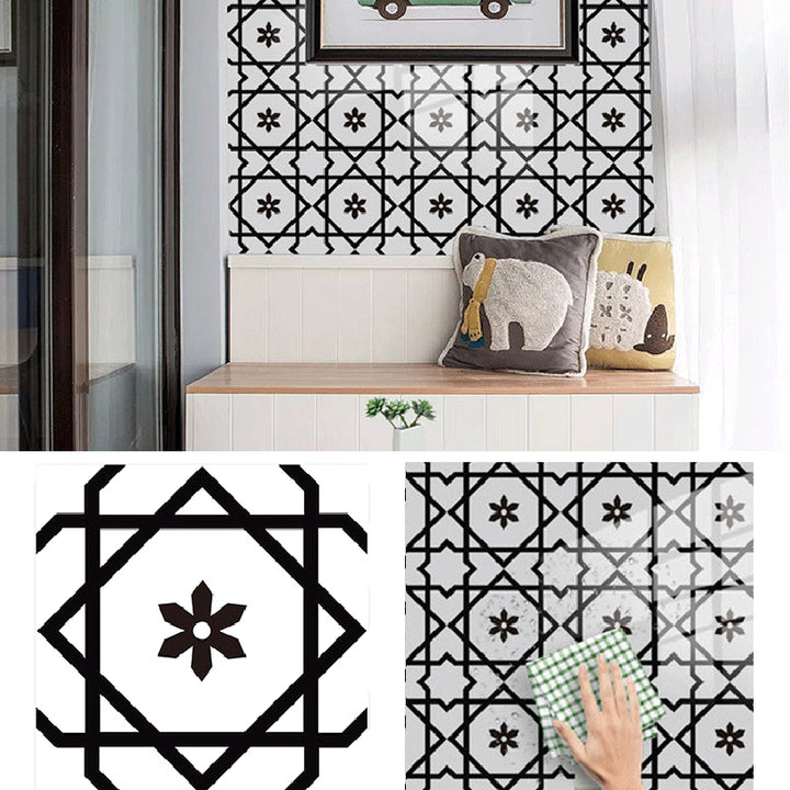 Lisslune | Quadrat Peel and Stick Back Wall Tile PVC Peel and Stick Tile for the Kitchen